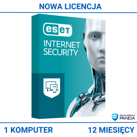 Eset Internet Security Nowa Licencja - 1 komputer 12 miesięcy