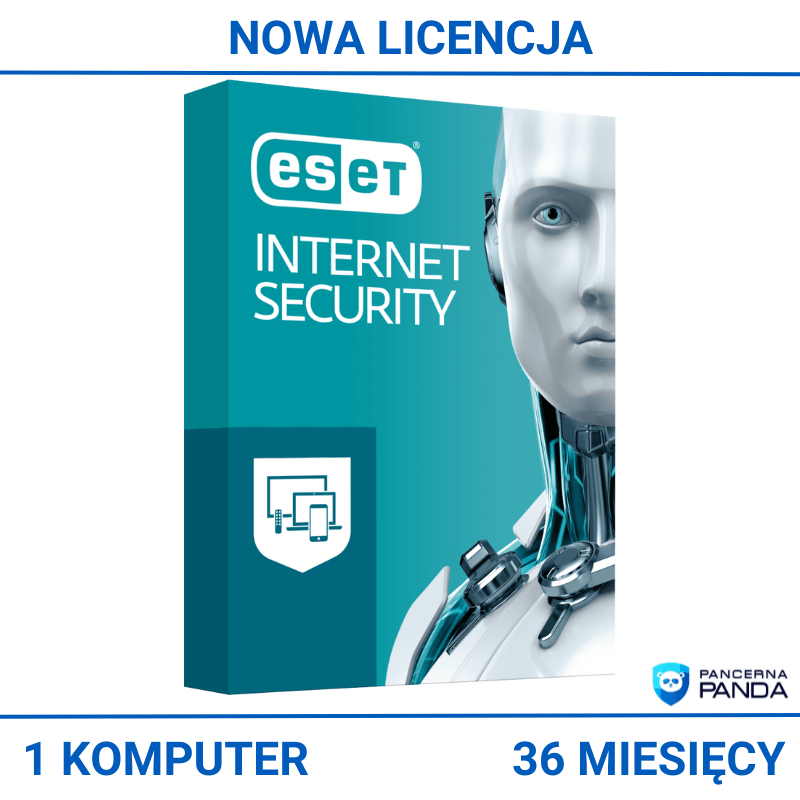 Eset Internet Security Nowa Licencja - 1 komputer 36 miesięcy