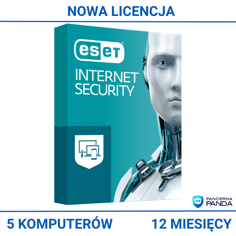 Eset Internet Security Nowa Licencja - 5 komputerów 12 miesięcy