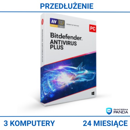 Bitdefender Antivirus Plus 3PC / 2 Lata Przedłużenie - Main product image