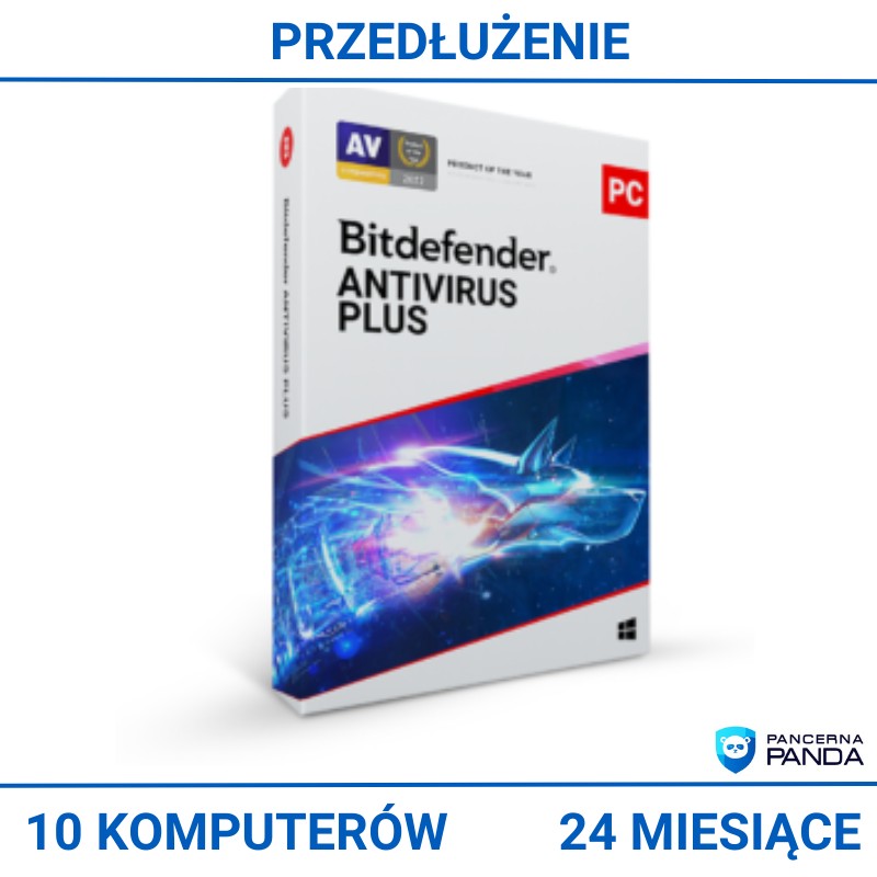 Bitdefender Antivirus Plus 10PC / 2 Lata Przedłużenie