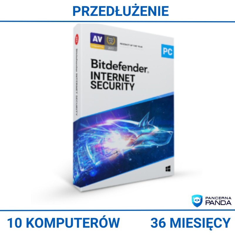 Bitdefender Internet Security 10PC / 3 Lata Przedłużenie