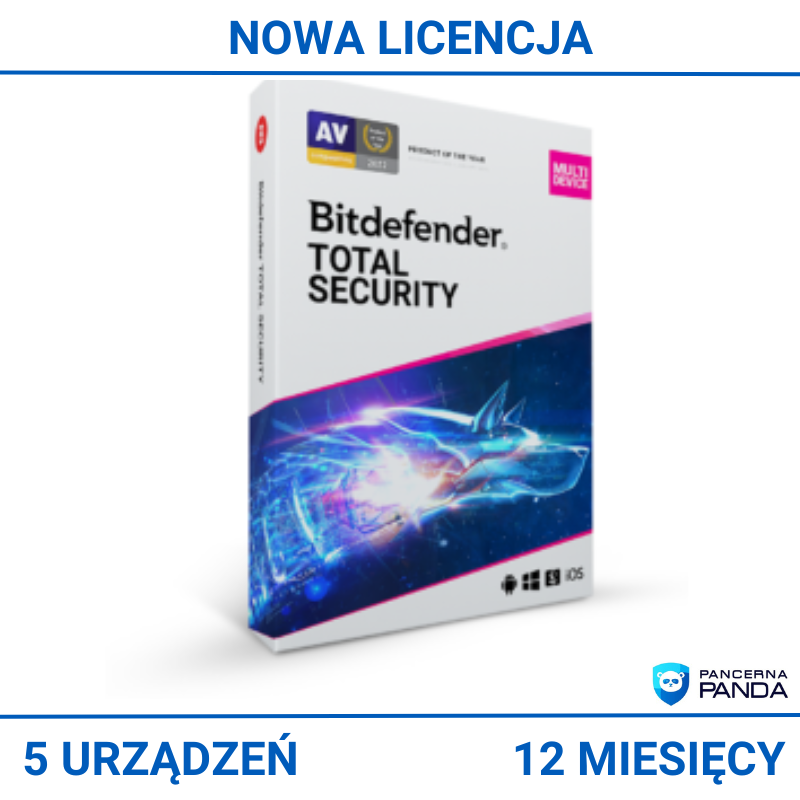 Bitdefender Total Security 5 Urządzeń / 1 Rok
