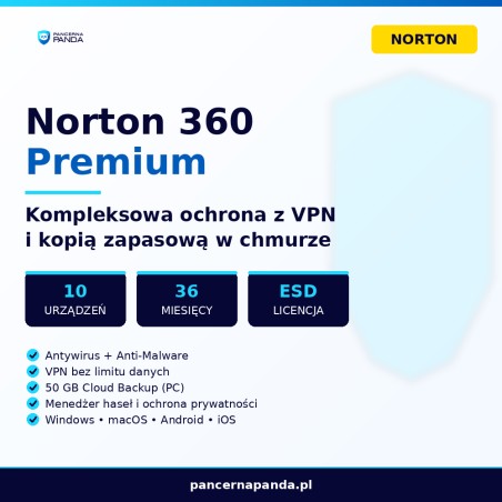Norton 360 Premium 10D/36M ESD - Main product image